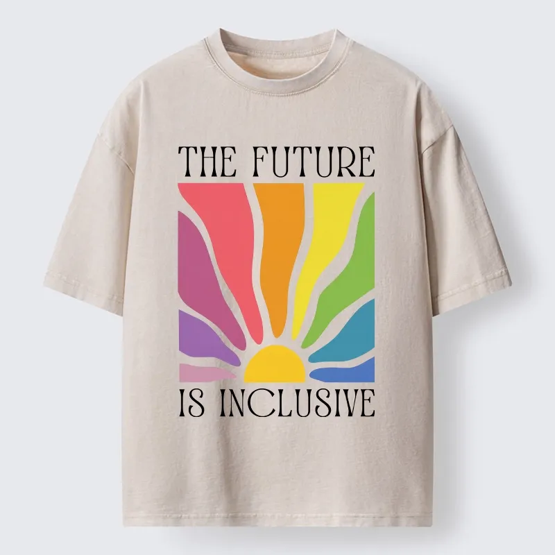 Tokyo-Tiger Radiant Rainbow Welcomes All Identities Washed T-Shirt