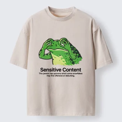 Tokyo-Tiger Funny Meme Of Opinionated Frog Washed T-Shirt