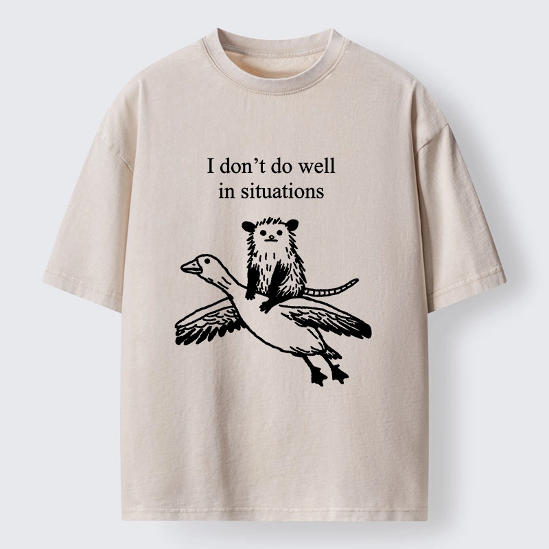 Tokyo-Tiger Lost Possum Rides Wild Goose Washed T-Shirt