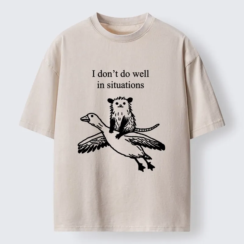 Tokyo-Tiger Lost Possum Rides Wild Goose Washed T-Shirt Sale