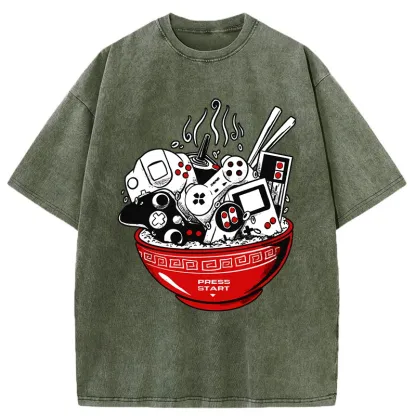 Tokyo-Tiger Press To Start The Game Washed T-Shirt