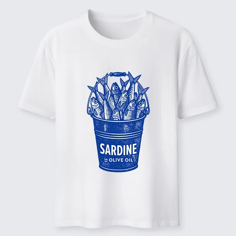 Tokyo-Tiger Vintage Bucket Full Of Fresh Sardines Classic T-Shirt