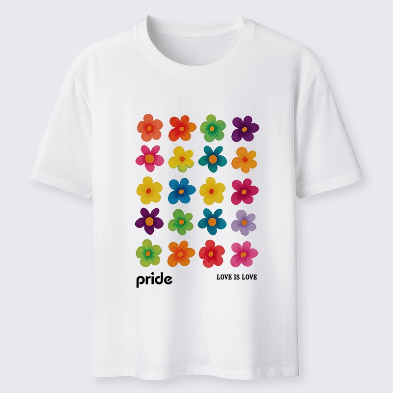 Tokyo-Tiger Colorful Flower Grid For Pride Month Classic T-Shirt