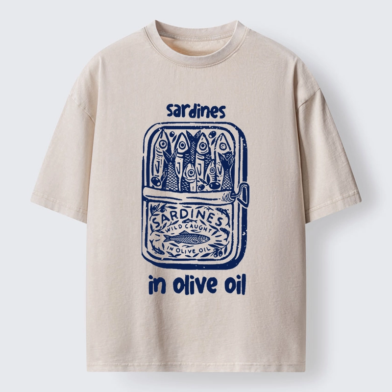 Tokyo-Tiger Tiny Fish Big Flavor Washed T-Shirt