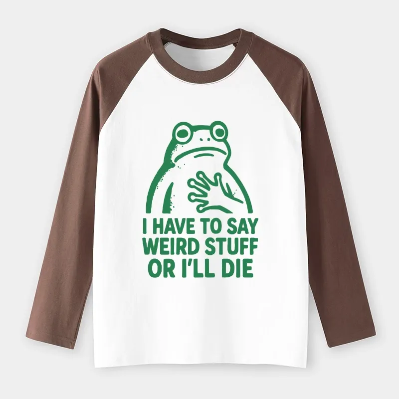 Tokyo-Tiger Weird Frog Funny Meme Raglan Long Sleeve T-shirt