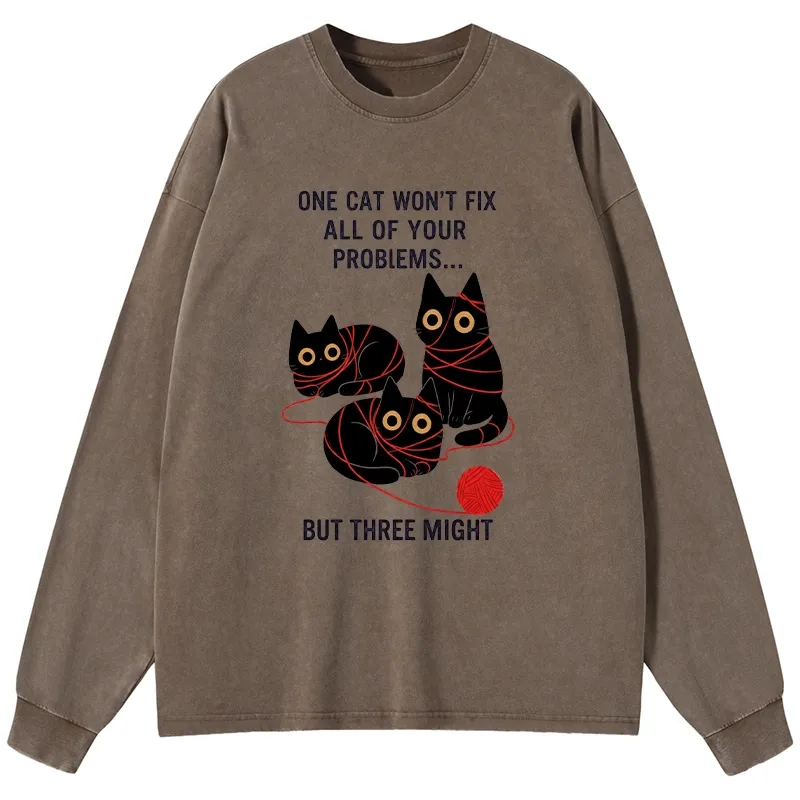 [Copy]Tokyo-Tiger Aesthetic Yellow And Black Bird Washed Long Sleeve T-Shirt