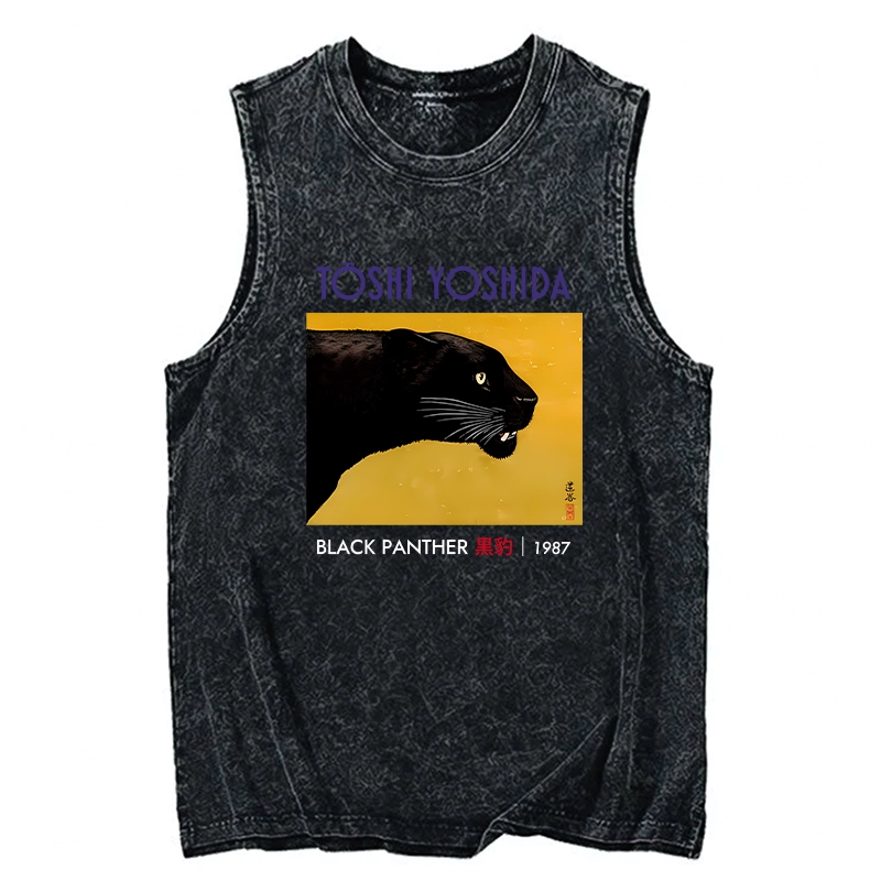 Tokyo-Tiger Black Panther Washed Tank