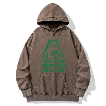 Tokyo-Tiger Weird Frog Funny Meme Washed Hoodie
