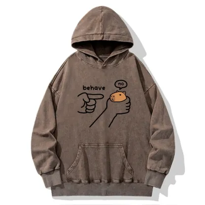 Tokyo-Tiger Dishonest Capybara Washed Hoodie