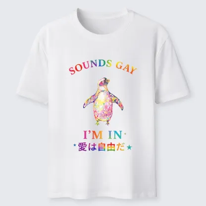 Tokyo-Tiger Colorful Penguin Stands For Free Love Classic T-Shirt