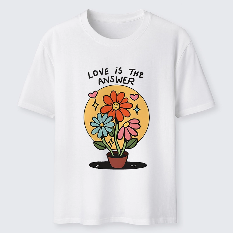 Tokyo-Tiger Happy Blooms Say Love Solves All Things Classic T-Shirt Sale