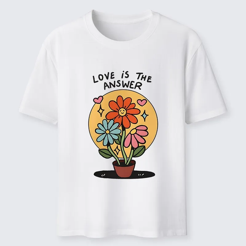 Tokyo-Tiger Happy Blooms Say Love Solves All Things Classic T-Shirt