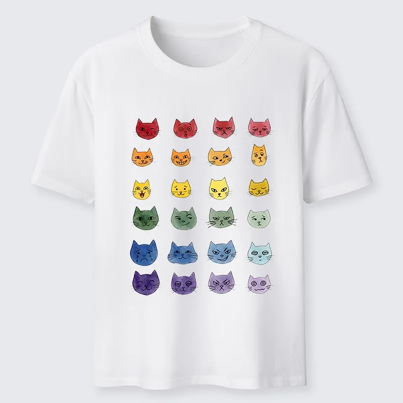 Tokyo-Tiger Watercolor Rainbow Cat Classic T-Shirt Sale