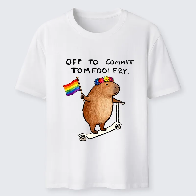 Tokyo-Tiger Pride Capybara On Scooter Meme Classic T-Shirt
