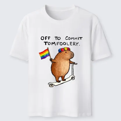 Tokyo-Tiger Pride Capybara On Scooter Meme Classic T-Shirt