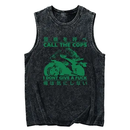 Tokyo-Tiger Funny Frog Riding A Motorcycle Washed Tank