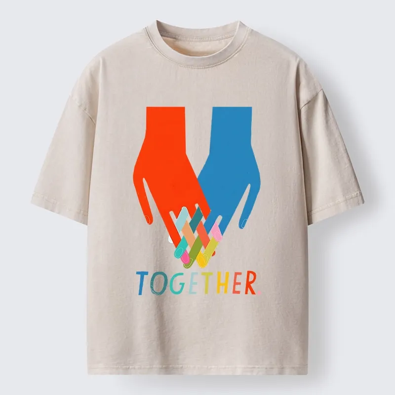 Tokyo-Tiger All Colors Unite As Single Group Washed T-Shirt