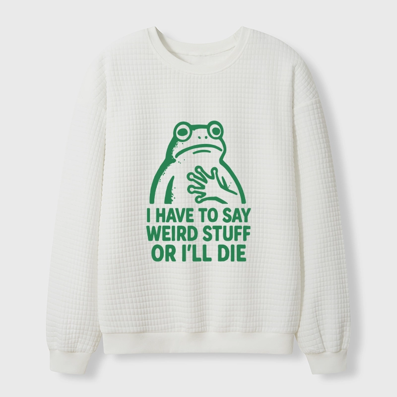 Tokyo-Tiger Weird Frog Funny Meme Waffle Sweatshirt