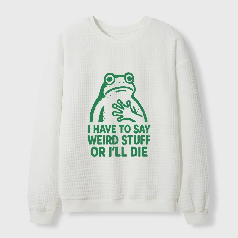 Tokyo-Tiger Weird Frog Funny Meme Waffle Sweatshirt Sale