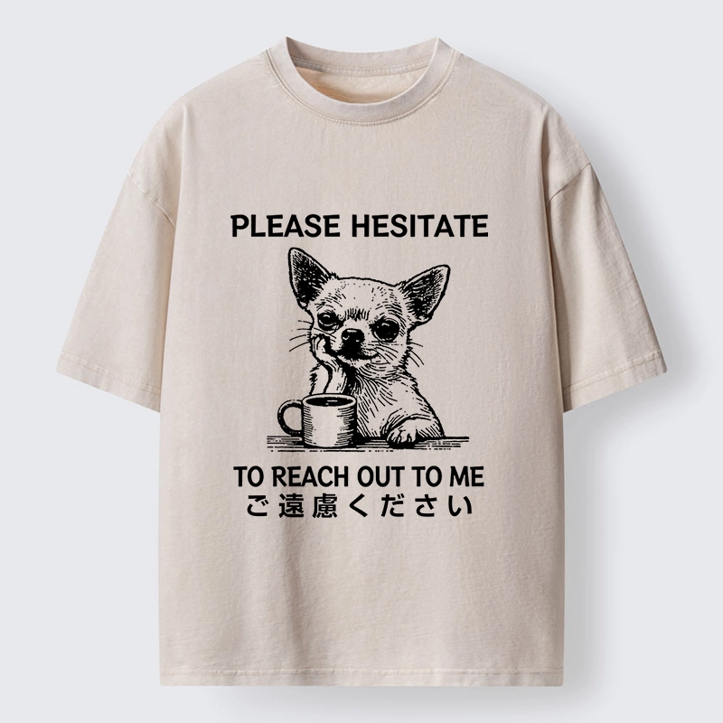 Tokyo-Tiger Little Dog Prefers Being Left Alone Washed T-Shirt