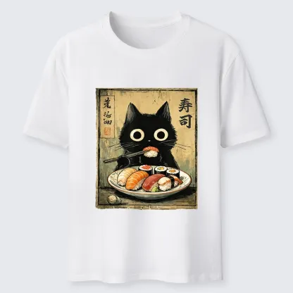 Tokyo-Tiger Vintage Japanese Sushi Cat Classic T-Shirt