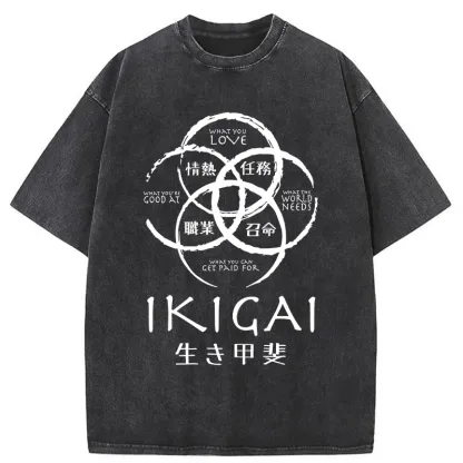 Tokyo-Tiger Life Meaning Japan Washed T-Shirt