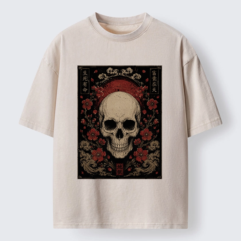 Tokyo-Tiger Sakura And The Dead Washed T-Shirt