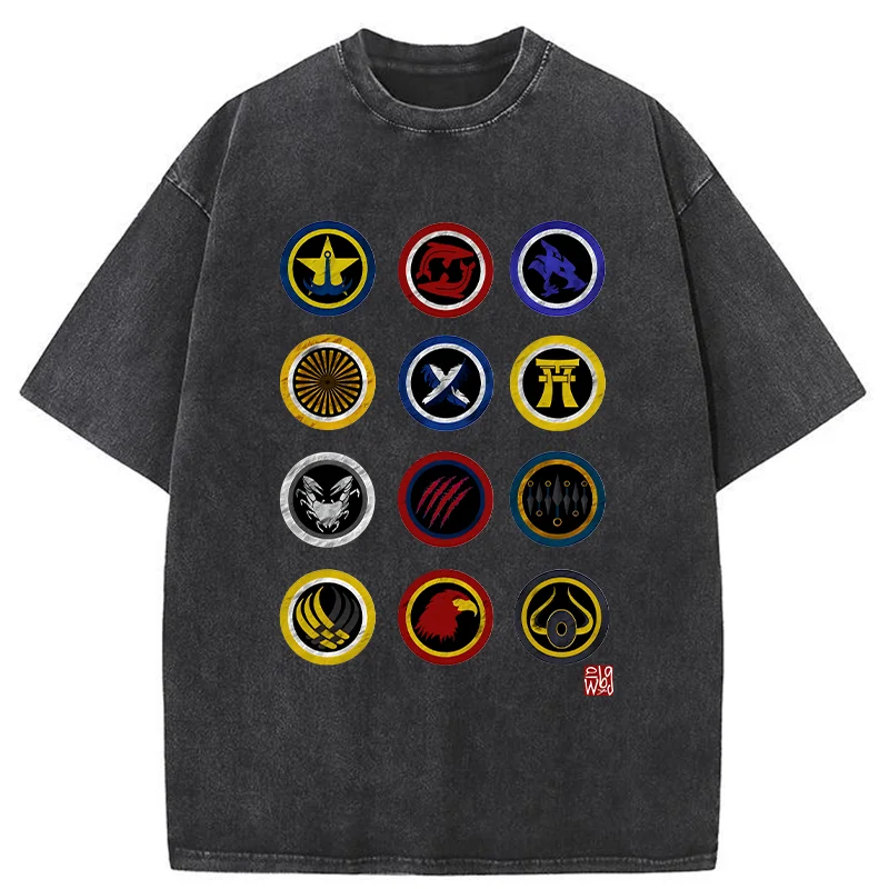 Tokyo-Tiger Baseball Japanese Emblem Washed T-Shirt