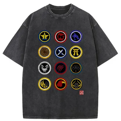 Tokyo-Tiger Baseball Japanese Emblem Washed T-Shirt