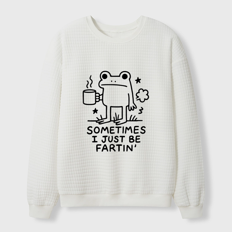 Tokyo-Tiger Sometimes A Frog Just Needs To Fart Waffle Sweatshirt