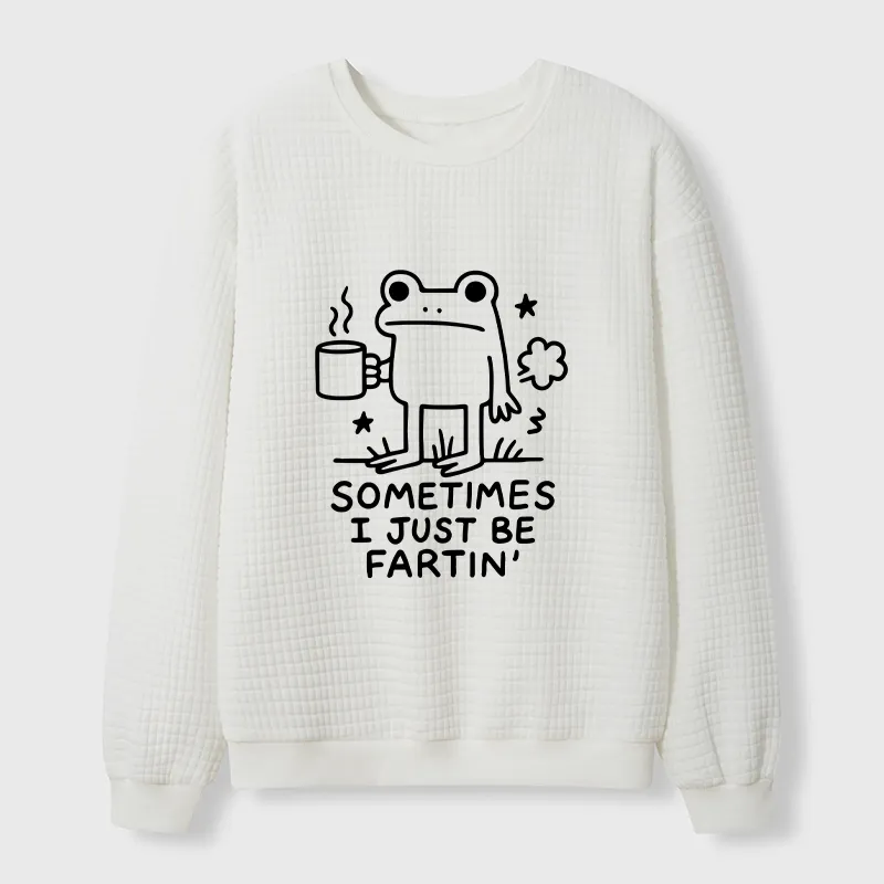 Tokyo-Tiger Sometimes A Frog Just Needs To Fart Waffle Sweatshirt