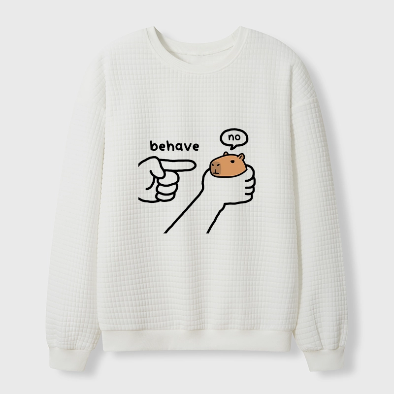 Tokyo-Tiger Dishonest Capybara Waffle Sweatshirt
