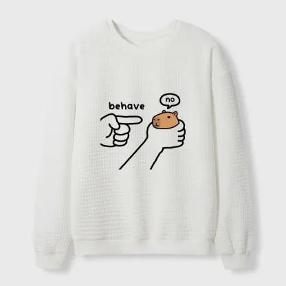 Tokyo-Tiger Dishonest Capybara Waffle Sweatshirt