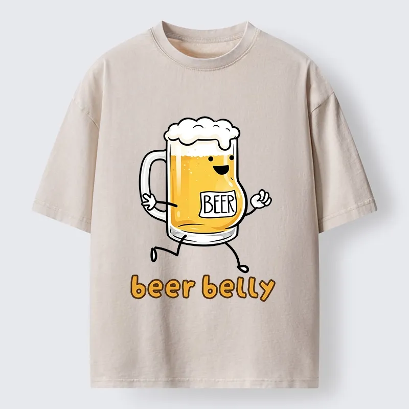 Tokyo-Tiger Walking Beer Mug With A Beer Belly Washed T-Shirt Sale