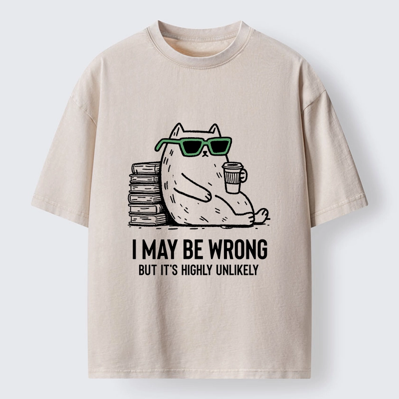 Tokyo-Tiger Cool Cat Coffee Book Funny Meme Washed T-Shirt
