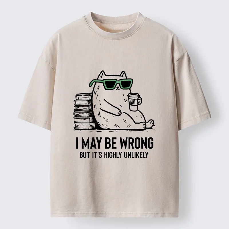 Tokyo-Tiger Cool Cat Coffee Book Funny Meme Washed T-Shirt