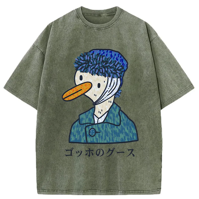 Tokyo-Tiger Van Gogh's Goose Washed T-Shirt