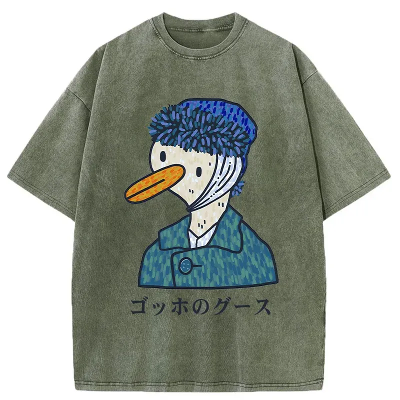 Tokyo-Tiger Van Gogh's Goose Washed T-Shirt