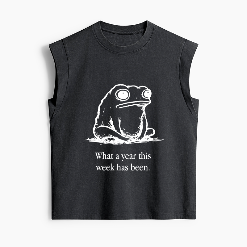 Tokyo-Tiger This Week Feels Like A Whole Year Women's Washed Tank Tops