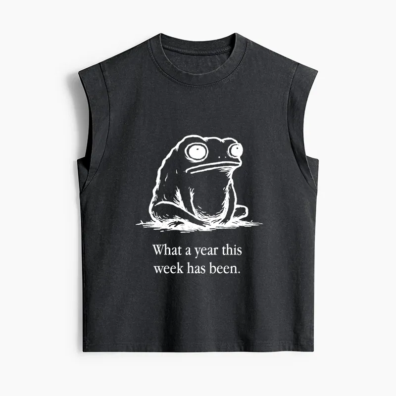 Tokyo-Tiger This Week Feels Like A Whole Year Women's Washed Tank Tops