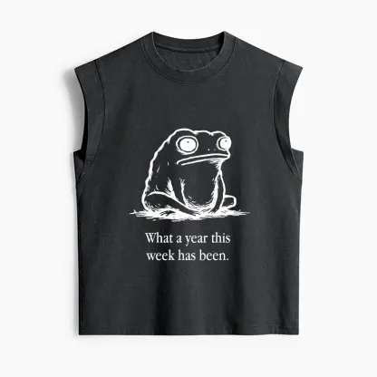 Tokyo-Tiger This Week Feels Like A Whole Year Women's Washed Tank Tops