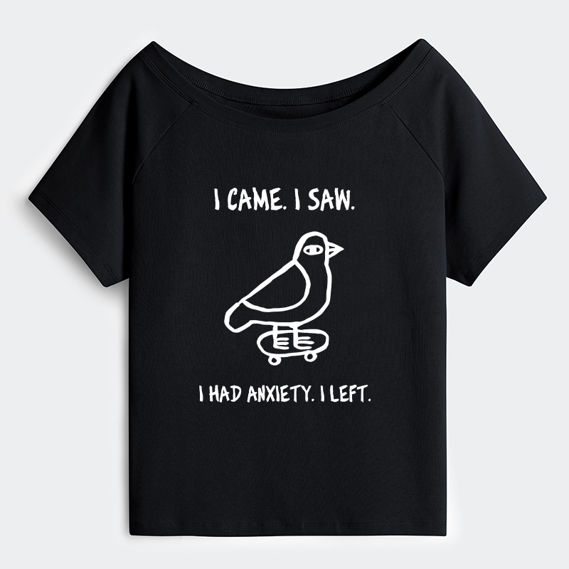 Tokyo-Tiger Funny Meme Bird Just Needs A Break Off Shoulder T-Shirt