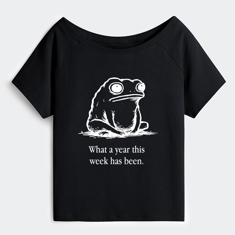 Tokyo-Tiger This Week Feels Like A Whole Year Off Shoulder T-Shirt