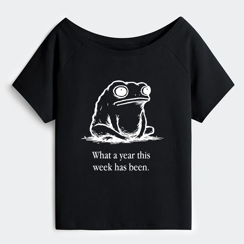 Tokyo-Tiger This Week Feels Like A Whole Year Off Shoulder T-Shirt