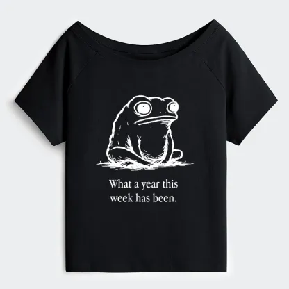 Tokyo-Tiger This Week Feels Like A Whole Year Off Shoulder T-Shirt