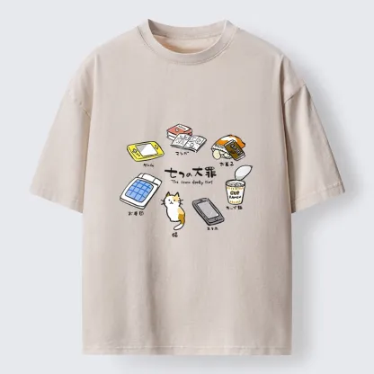 Tokyo-Tiger My Favorite Chill Hobby Collection Washed T-Shirt