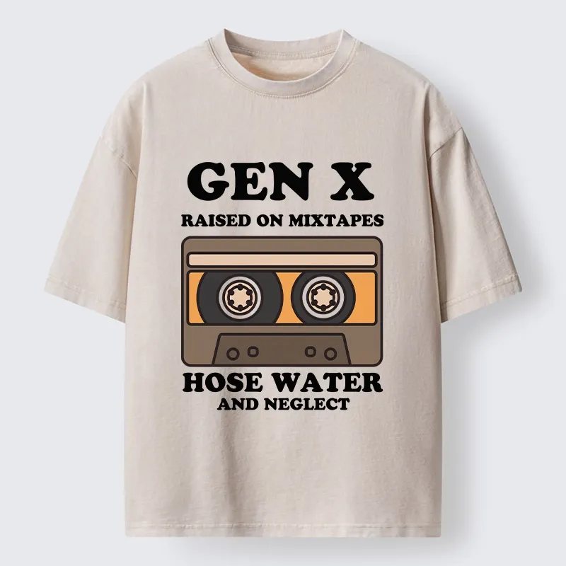 Tokyo-Tiger Retro Childhood GenX Cassette Tape Washed T-Shirt Sale