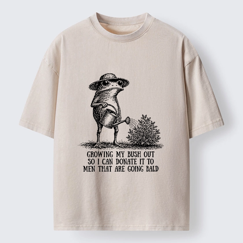Tokyo-Tiger Silly Gardener Frog Funny Daily Meme Washed T-Shirt 