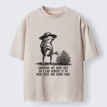 Tokyo-Tiger Silly Gardener Frog Funny Daily Meme Washed T-Shirt 