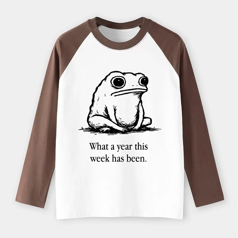 Tokyo-Tiger This Week Feels Like A Whole Year Raglan Long Sleeve T-shirt